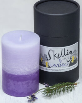 lavender pillar candle