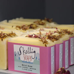 Wild rose soap with lavender, geranium and ylang ylang